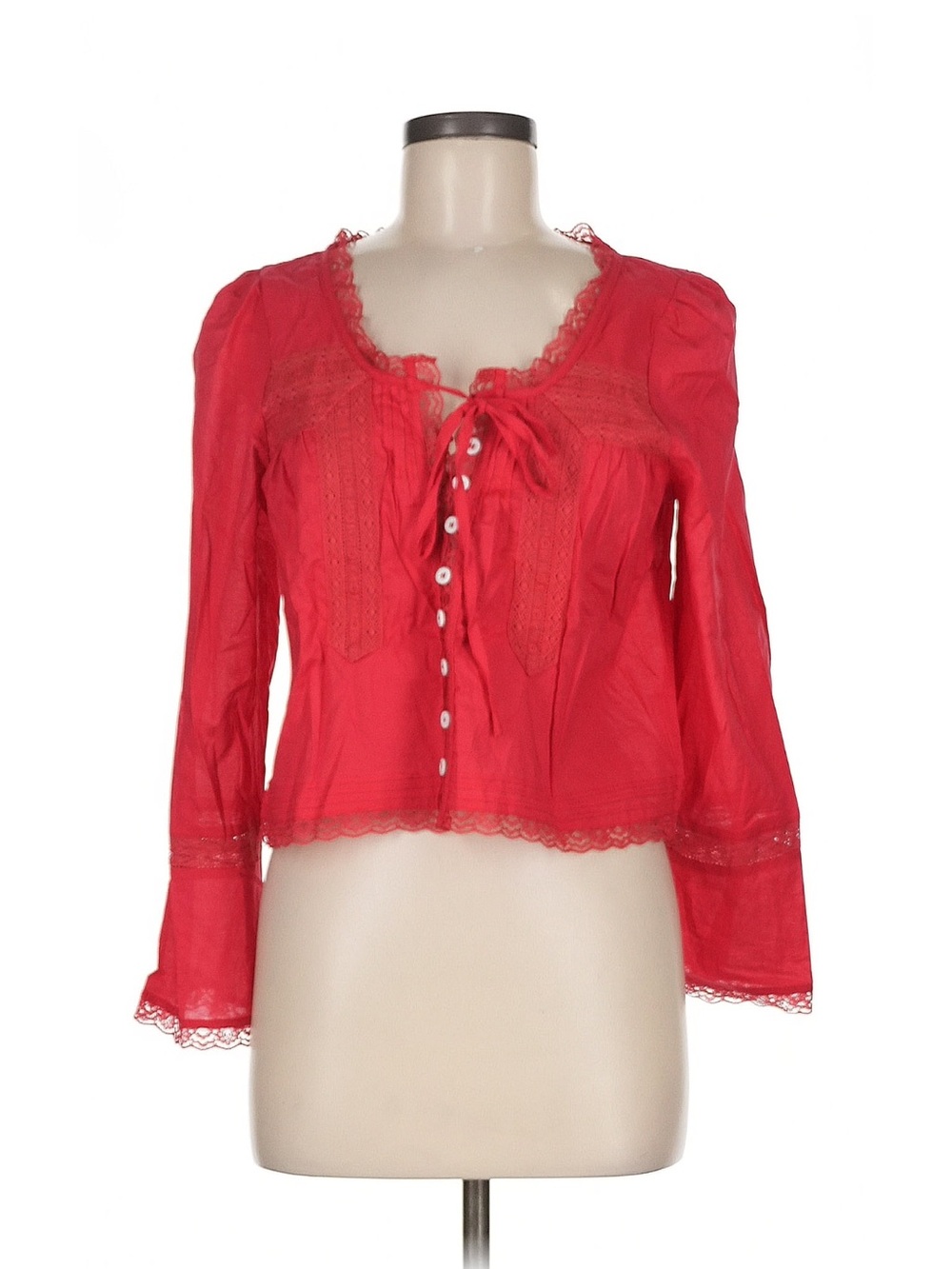 Boho red blouse similar to Free People size M